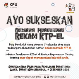 Ayo Sukseskan Gerakan Mendukung Rekam KTP - EL